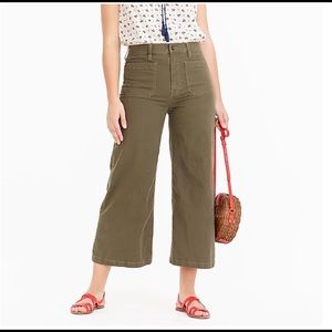 J.Crew Point Sur washed wide-leg crop pants